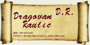 Dragovan Raulić vizit kartica